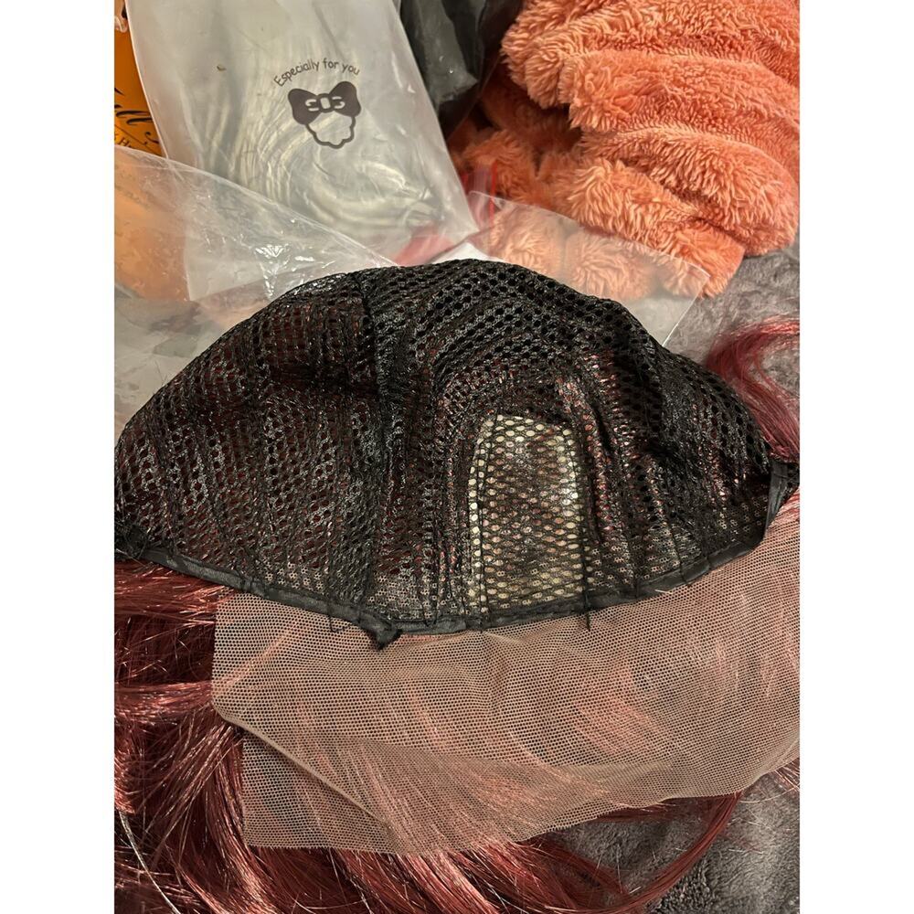 16” copper red wig blunt bangs synthetic NWT - Picture 4 of 7